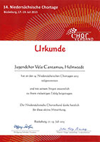 Teilnehmerurkunde Jugendchor